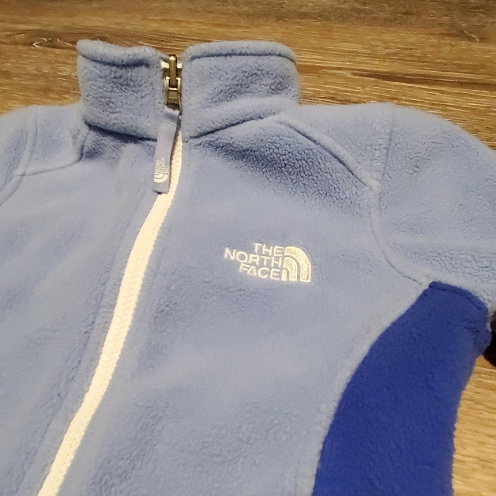 Girls size xxs 5 blue North Face Zip Fleece